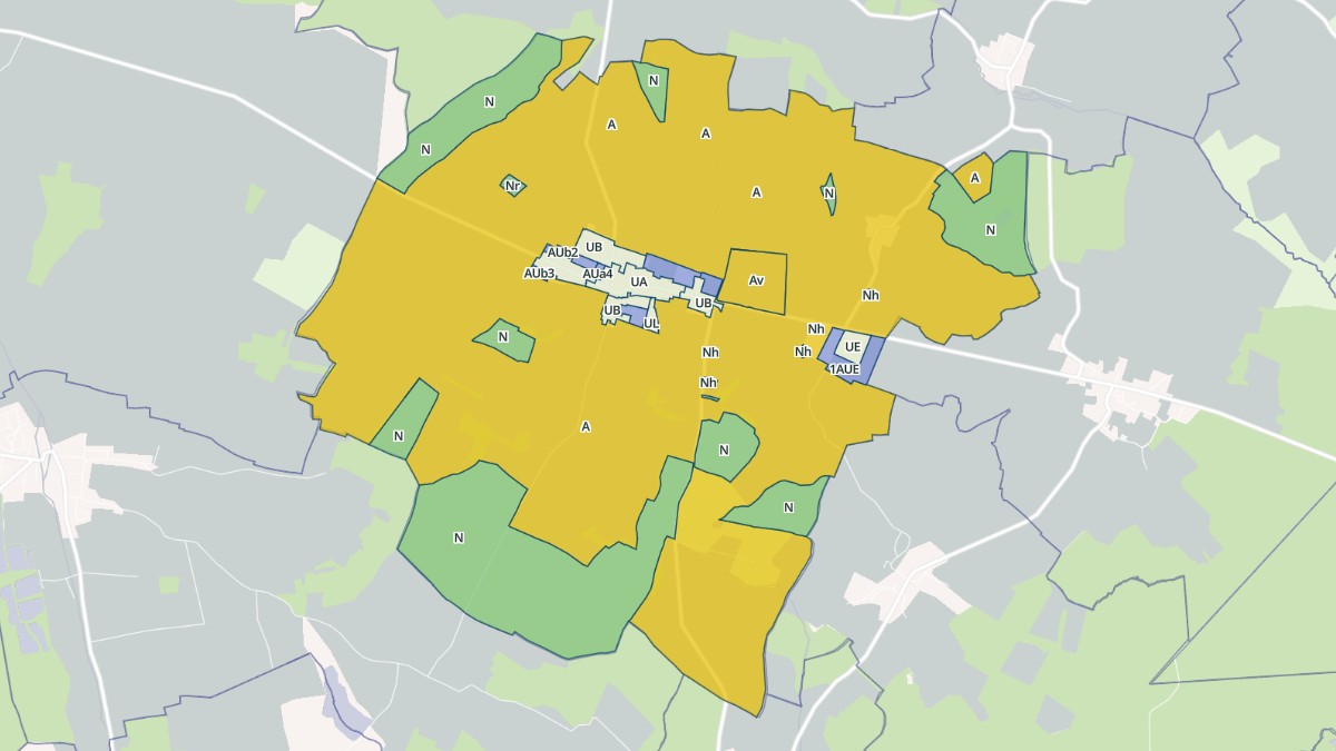 Aperçu cartographique de Binges, centré sur la commune