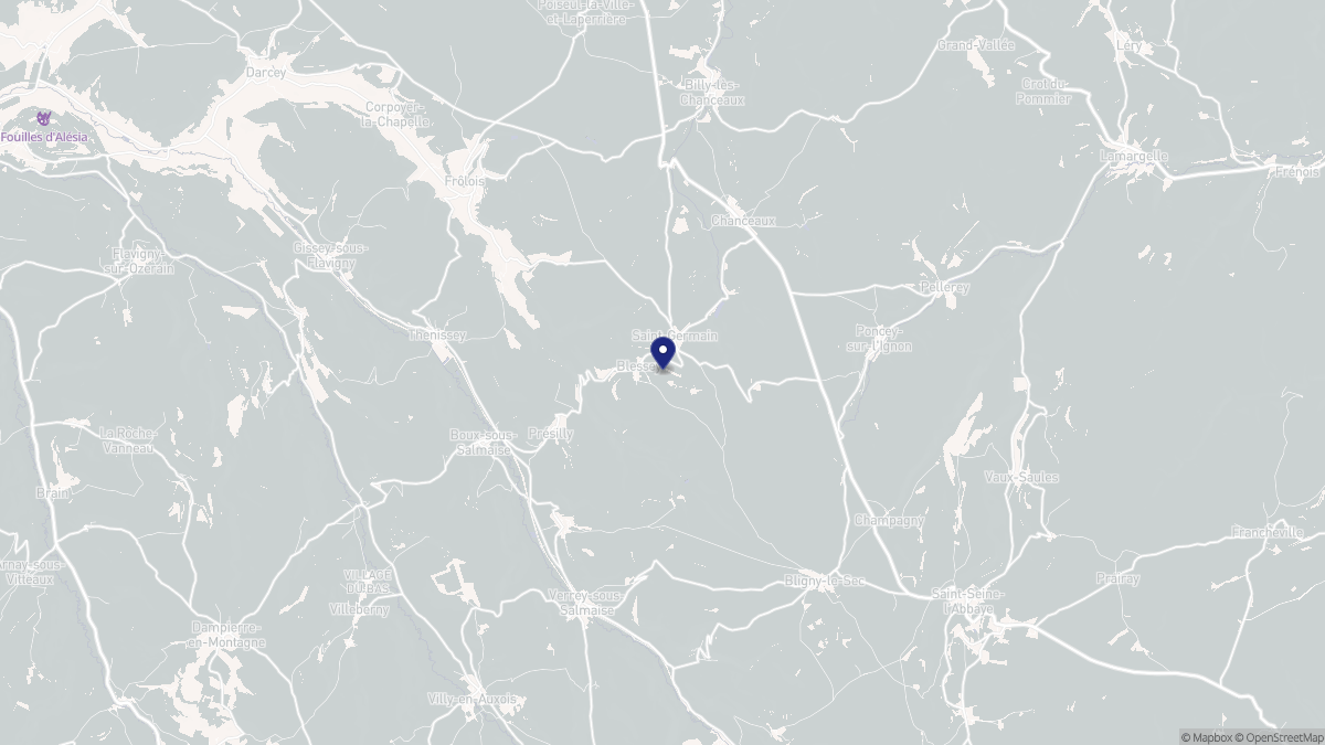 Aperçu cartographique de Source-Seine, centré sur la commune