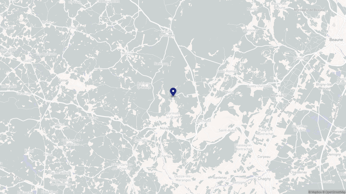 Aperçu cartographique de Cormot-Vauchignon, centré sur la commune