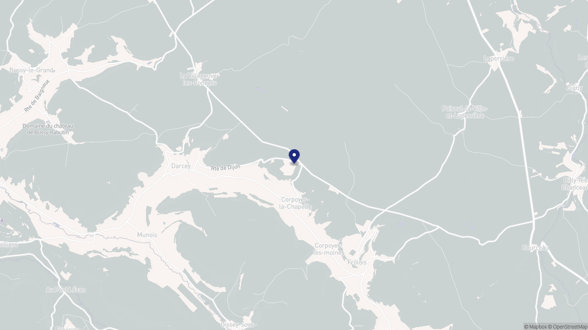 Aperçu cartographique de Corpoyer-la-Chapelle, centré sur la commune