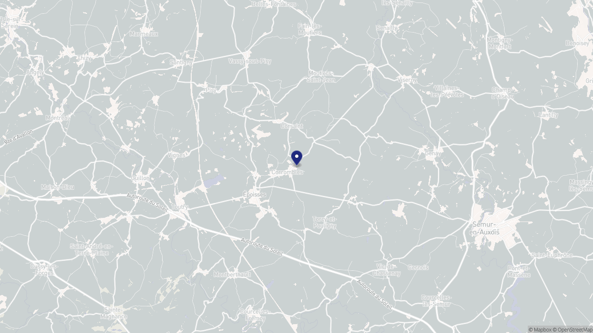 Aperçu cartographique de Corrombles, centré sur la commune