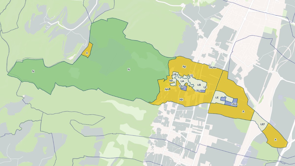 Aperçu cartographique de Couchey, centré sur la commune
