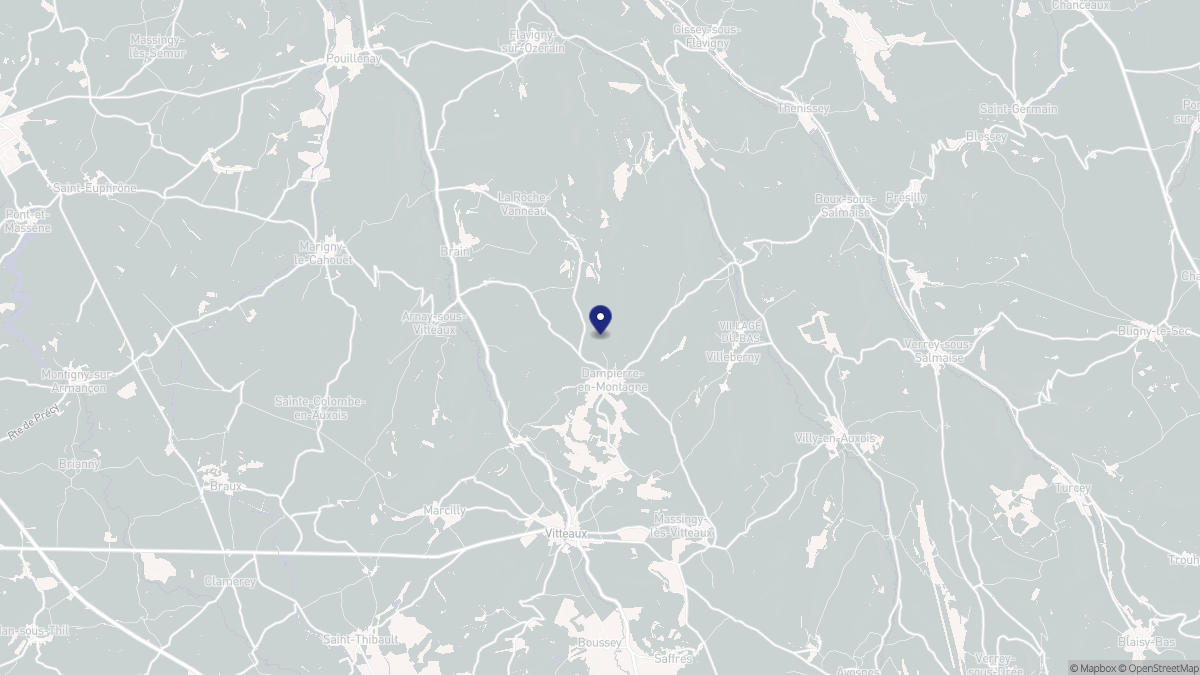 Aperçu cartographique de Dampierre-en-Montagne, centré sur la commune