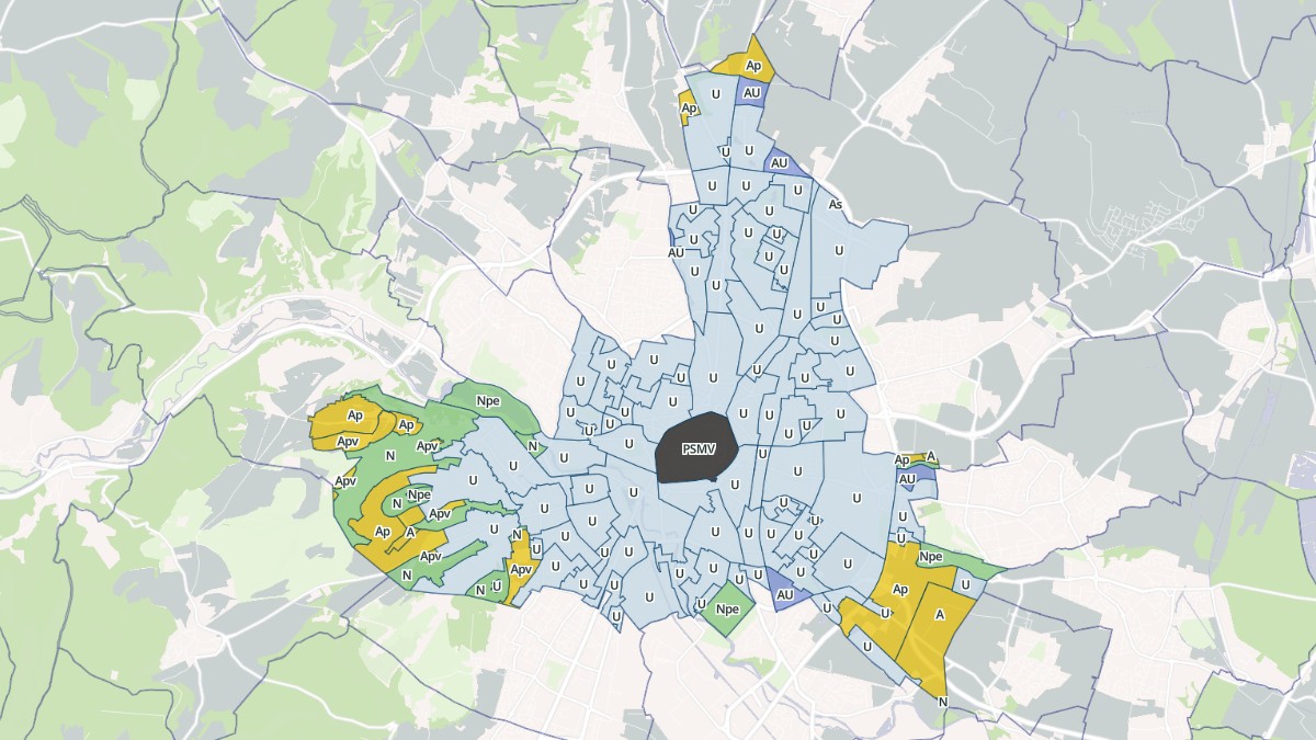 Aperçu cartographique de Dijon, centré sur la commune