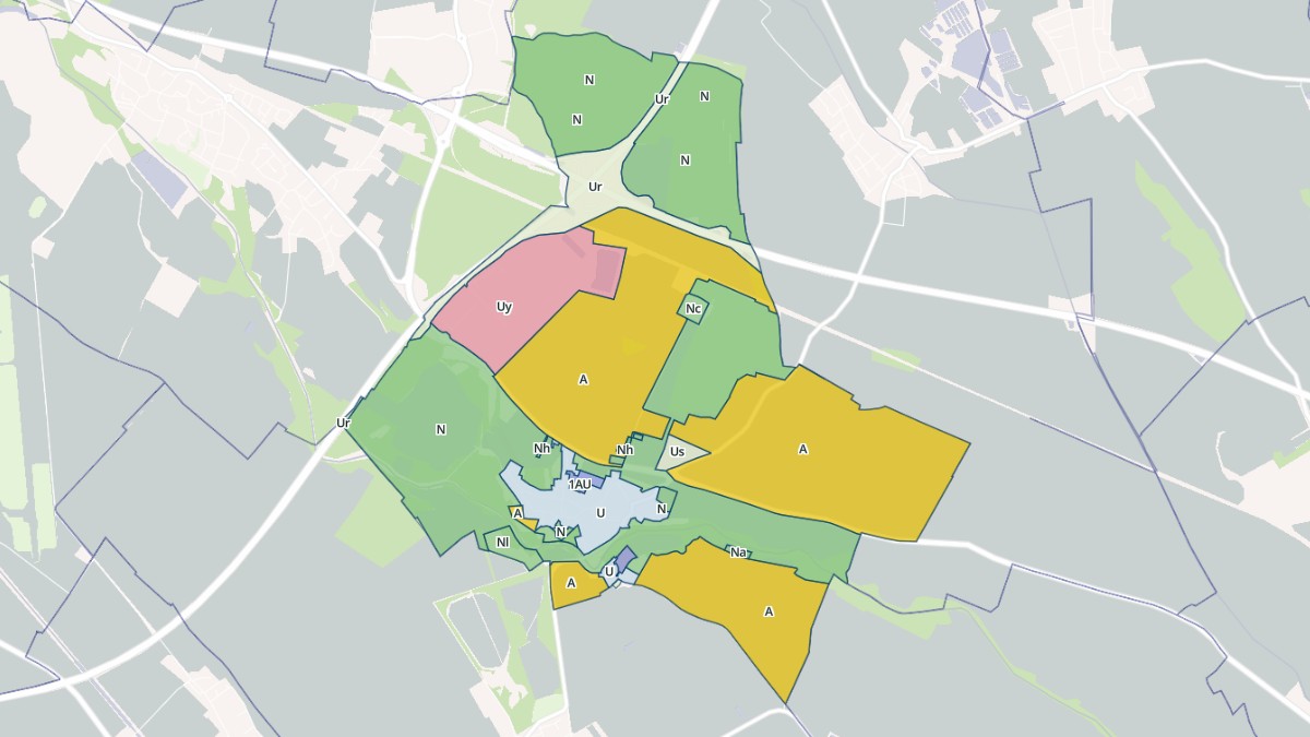 Aperçu cartographique de Fauverney, centré sur la commune