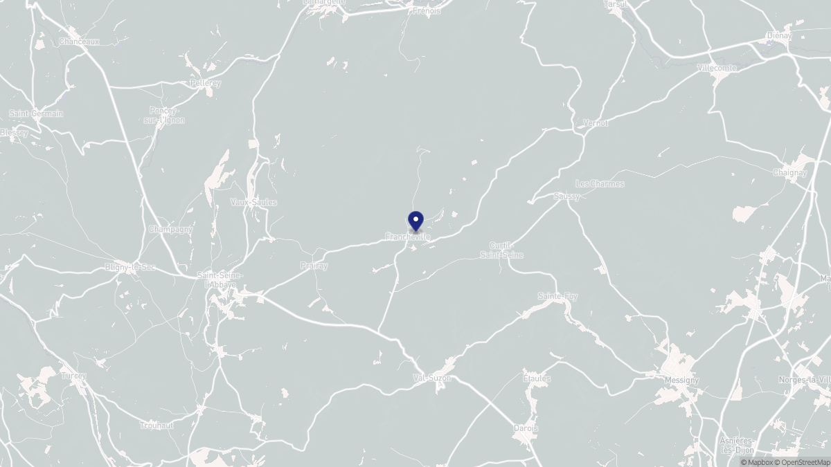 Aperçu cartographique de Francheville, centré sur la commune