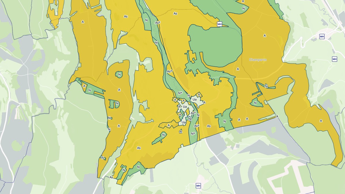 Aperçu cartographique de Jailly-les-Moulins, centré sur la commune