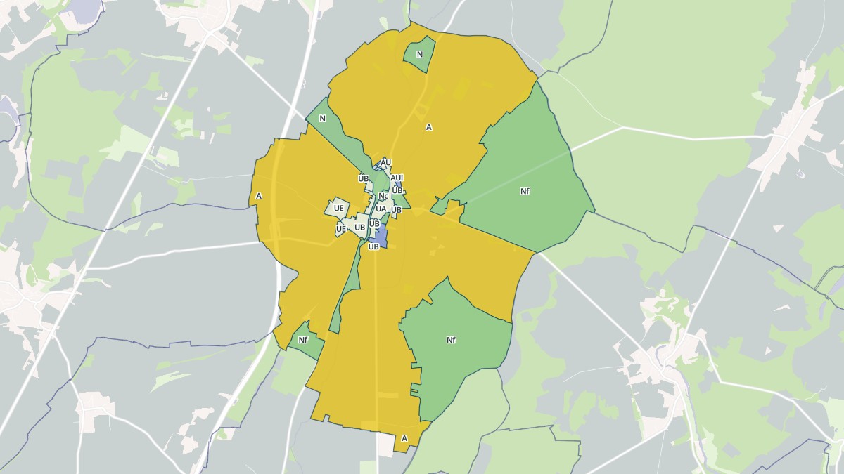 Aperçu cartographique de Lux, centré sur la commune