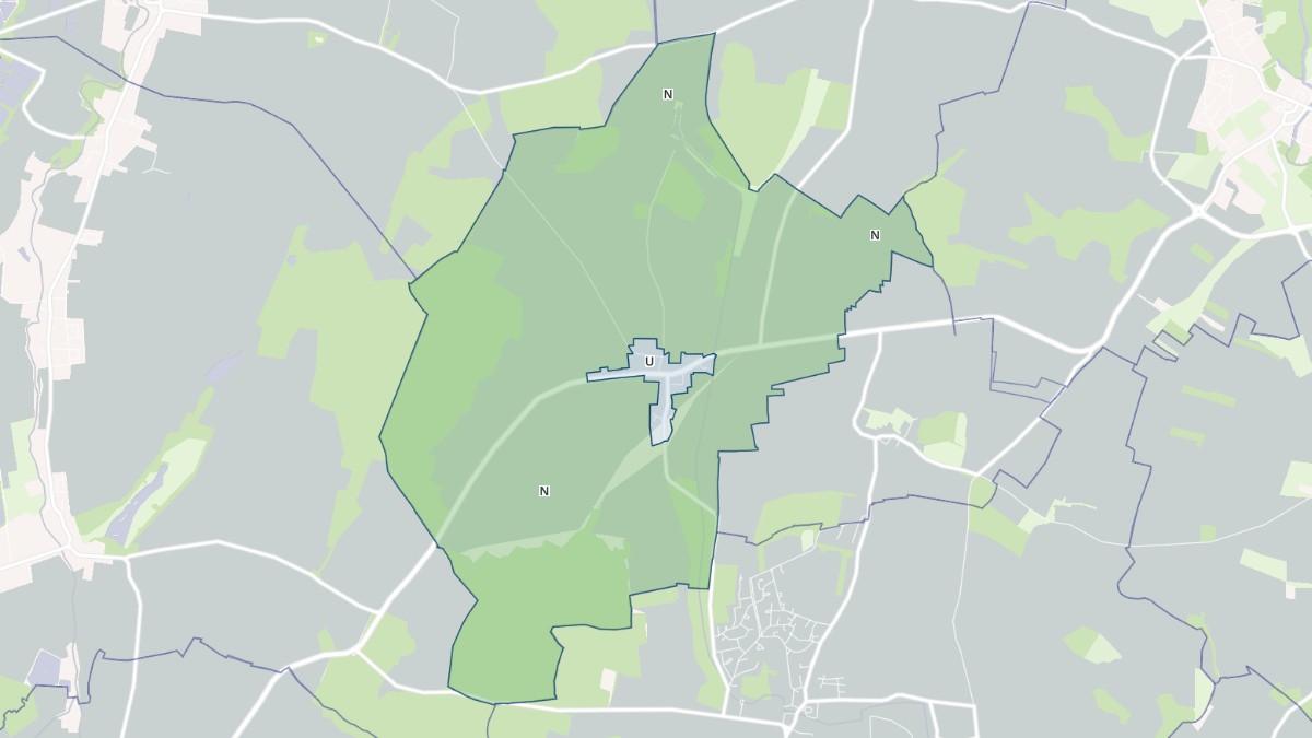 Aperçu cartographique de Magny-Saint-Médard, centré sur la commune