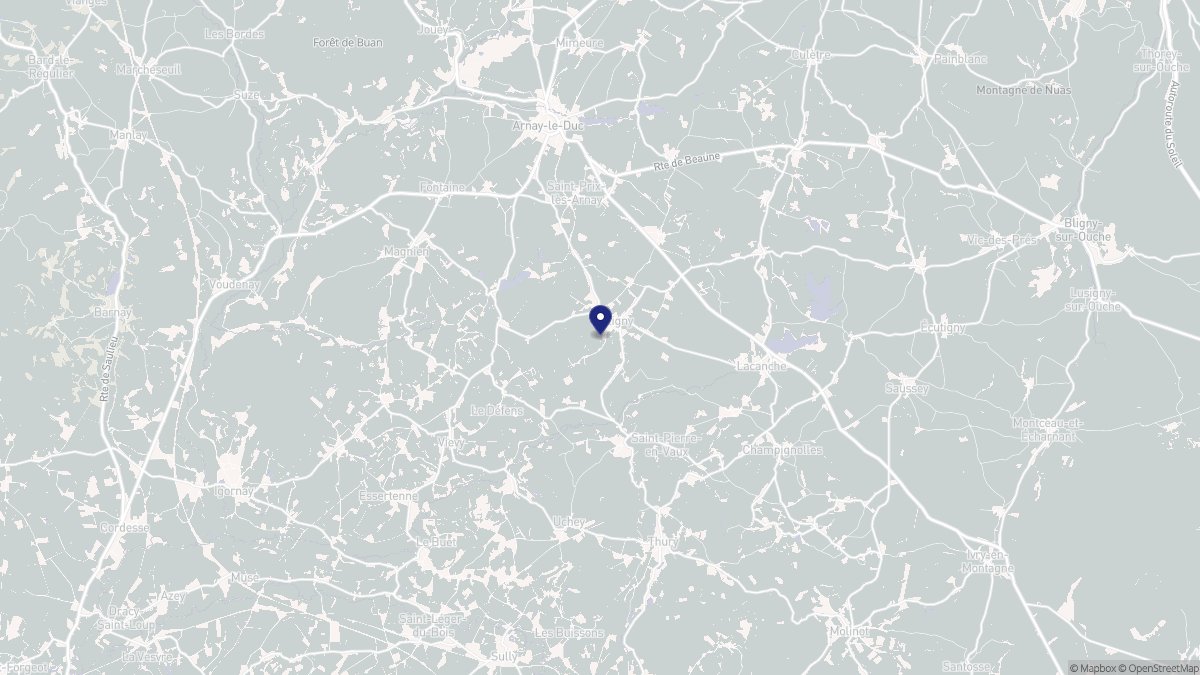 Aperçu cartographique de Maligny, centré sur la commune
