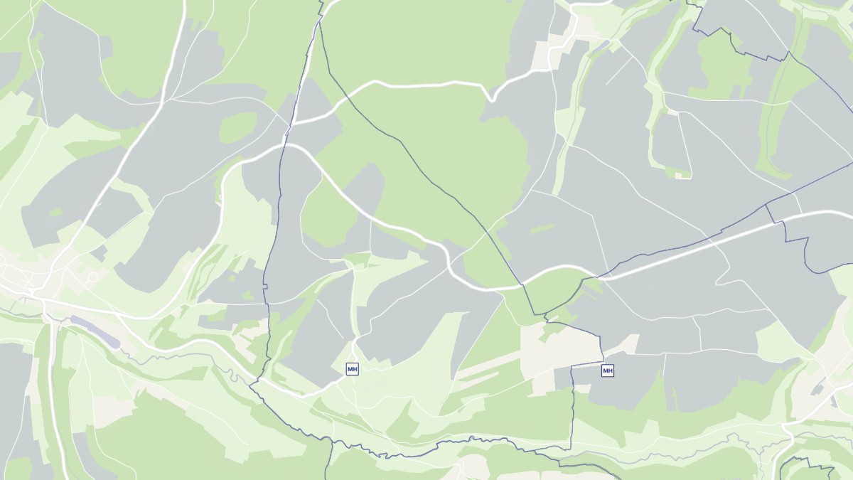 Aperçu cartographique de Menesble, centré sur la commune
