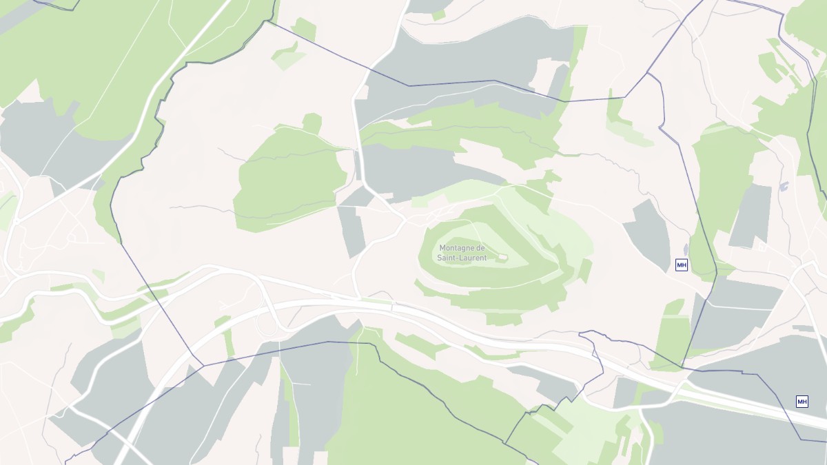 Aperçu cartographique de Mesmont, centré sur la commune