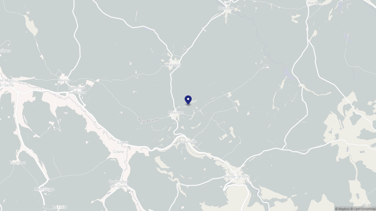 Aperçu cartographique de Meulson, centré sur la commune