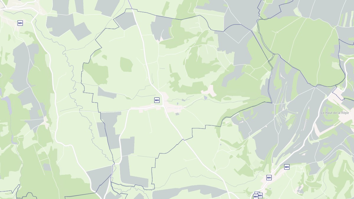Aperçu cartographique de Missery, centré sur la commune
