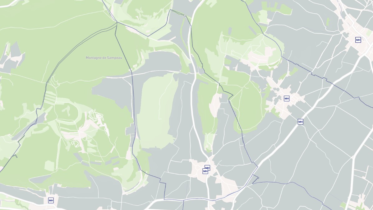 Aperçu cartographique de Monthelie, centré sur la commune