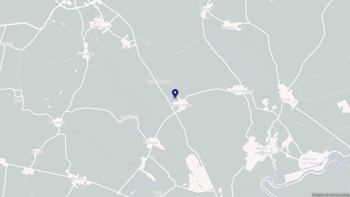 Aperçu cartographique de Montmançon, centré sur la commune
