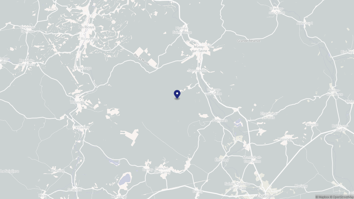 Aperçu cartographique de Noiron-sur-Seine, centré sur la commune