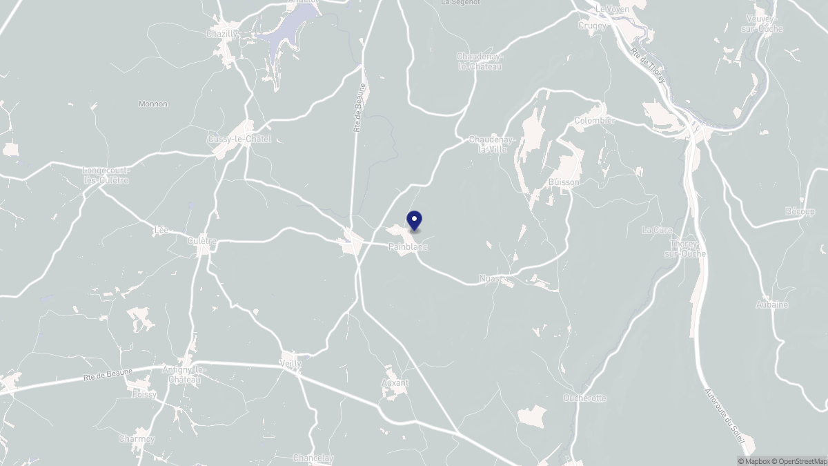 Aperçu cartographique de Painblanc, centré sur la commune