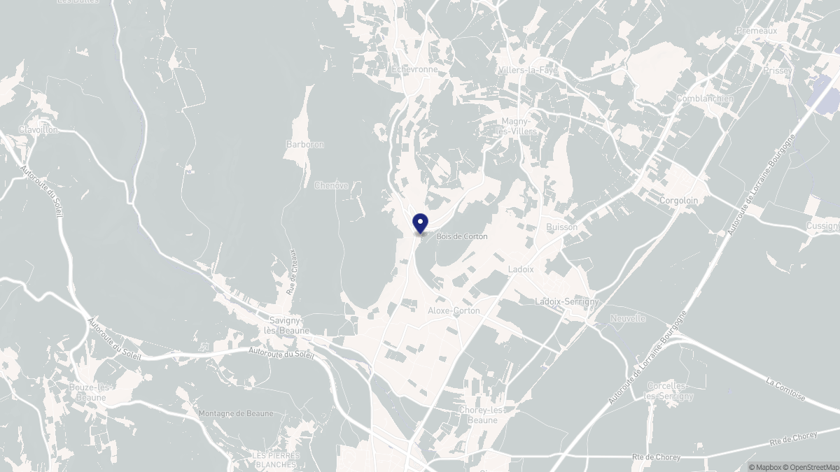 Aperçu cartographique de Pernand-Vergelesses, centré sur la commune