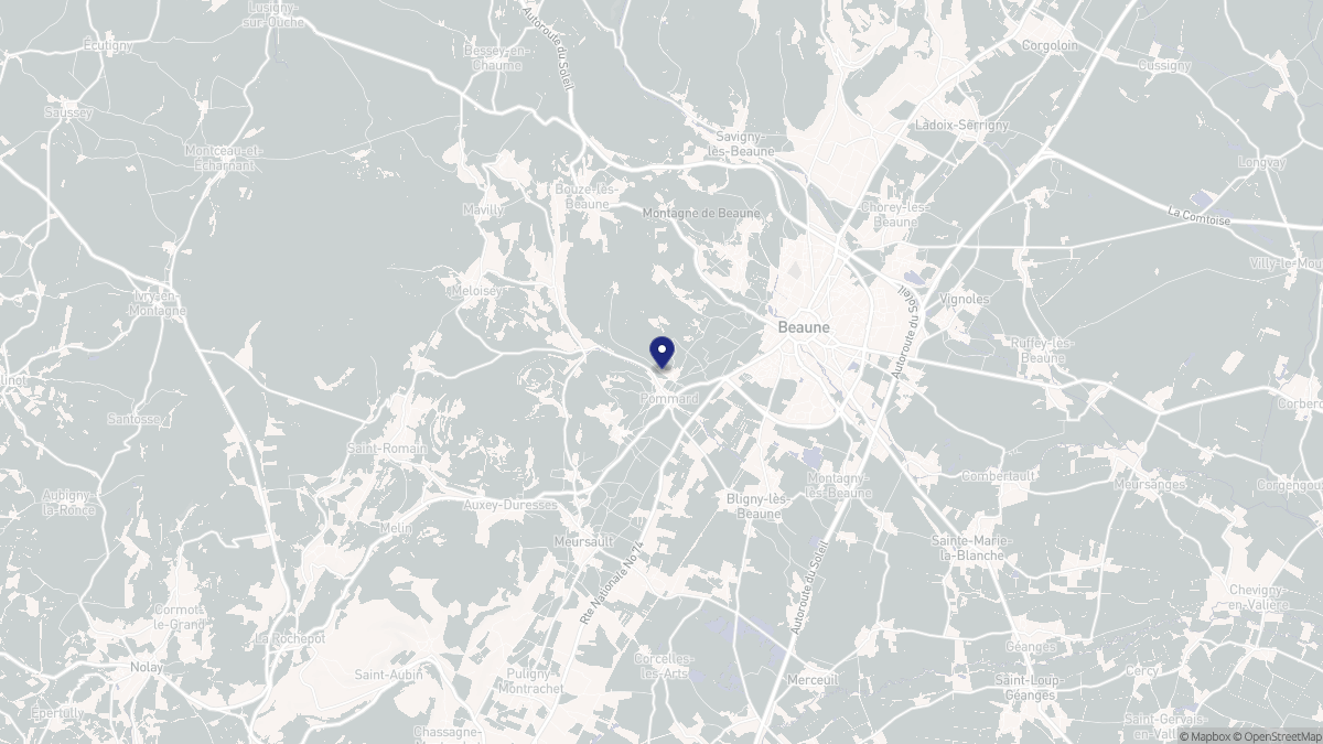 Aperçu cartographique de Pommard, centré sur la commune