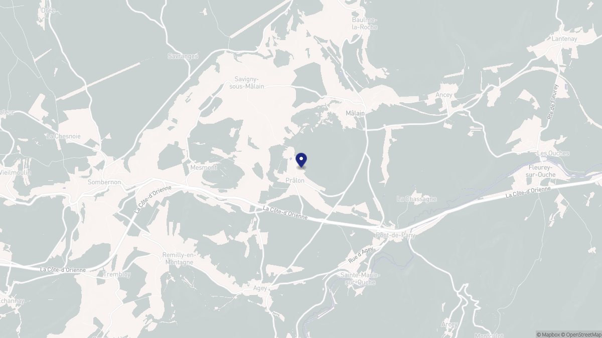 Aperçu cartographique de Prâlon, centré sur la commune