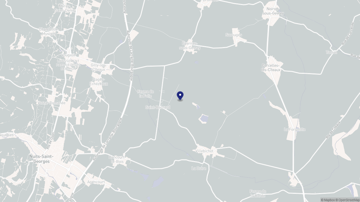 Aperçu cartographique de Saint-Bernard, centré sur la commune