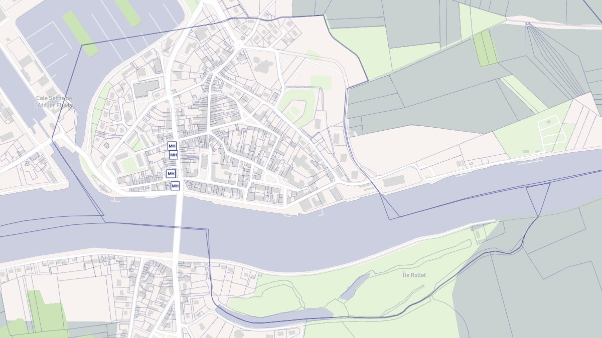 Aperçu cartographique de Saint-Jean-de-Losne, centré sur la commune