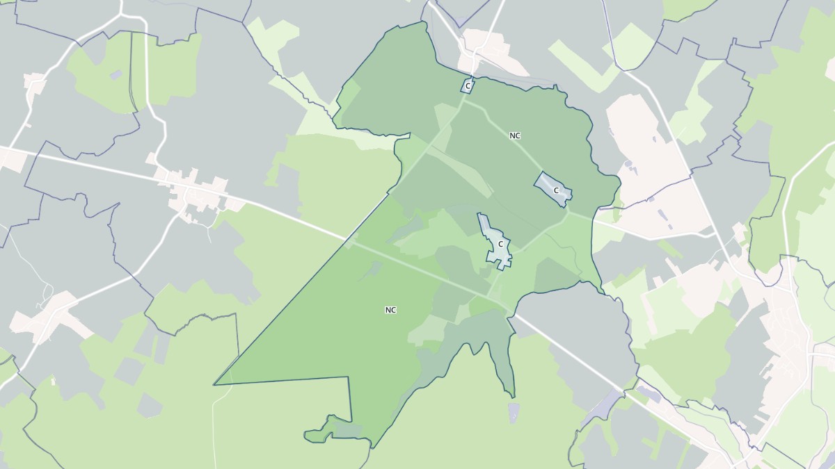 Aperçu cartographique de Saint-Léger-Triey, centré sur la commune