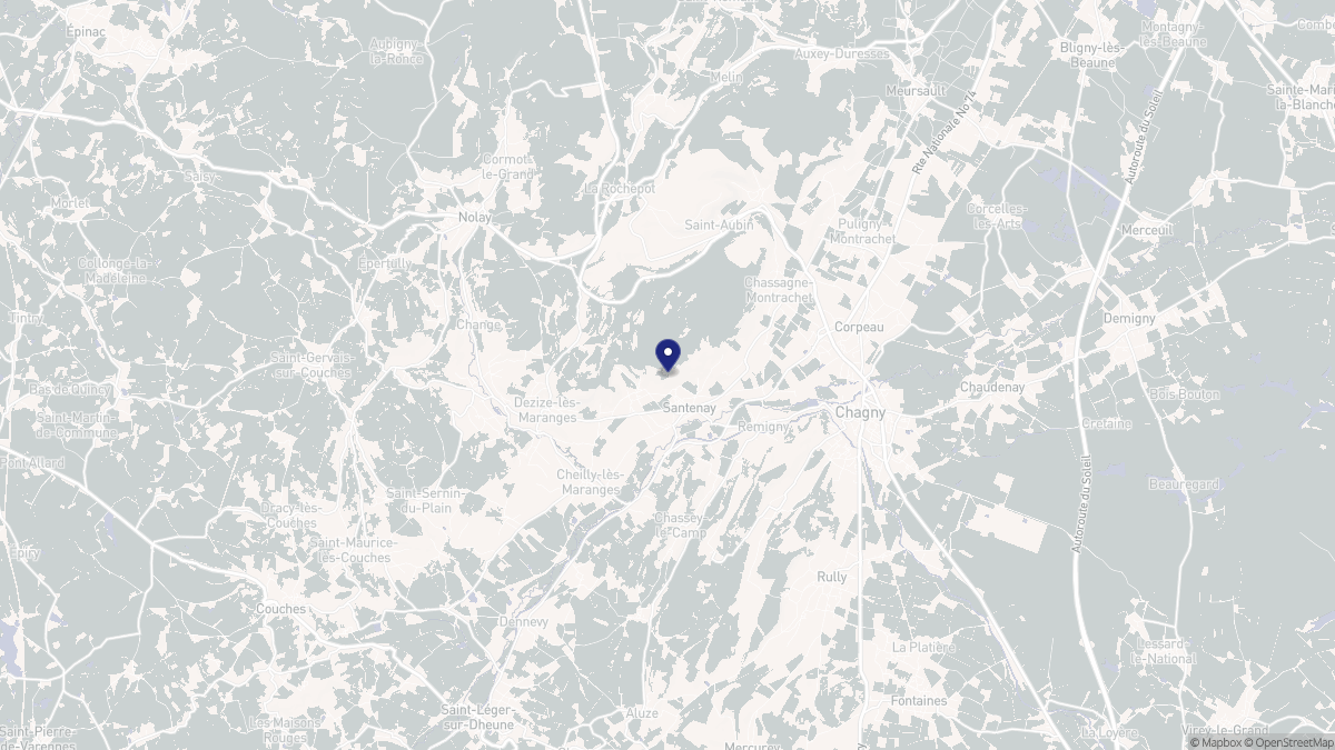 Aperçu cartographique de Santenay, centré sur la commune
