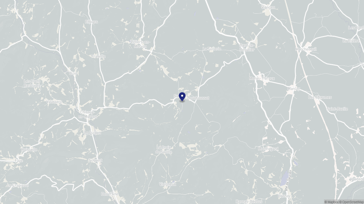 Aperçu cartographique de Savilly, centré sur la commune