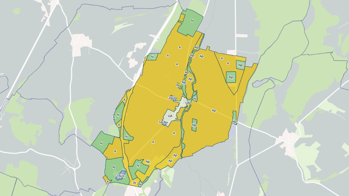 Aperçu cartographique de Spoy, centré sur la commune