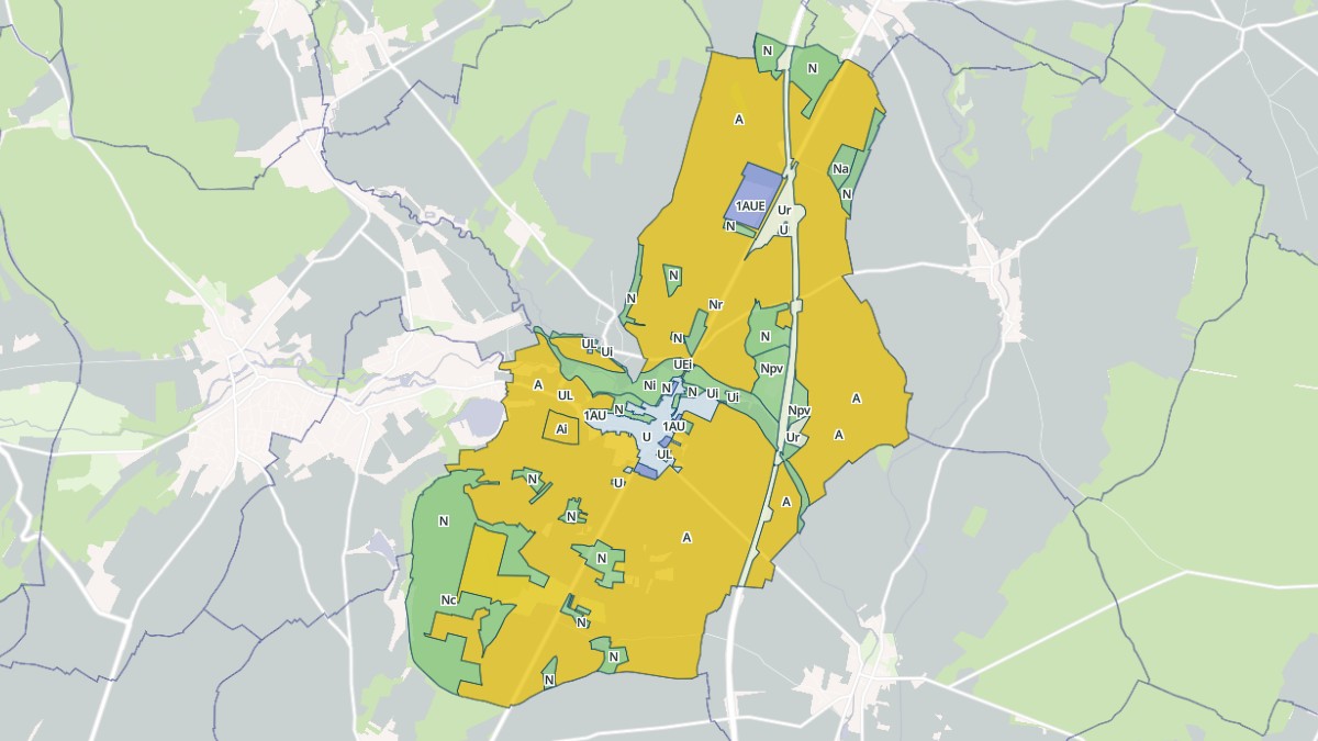 Aperçu cartographique de Til-Châtel, centré sur la commune