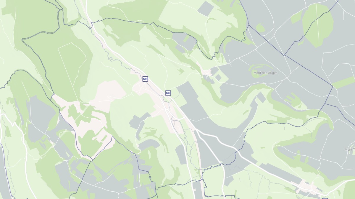 Aperçu cartographique de Turcey, centré sur la commune