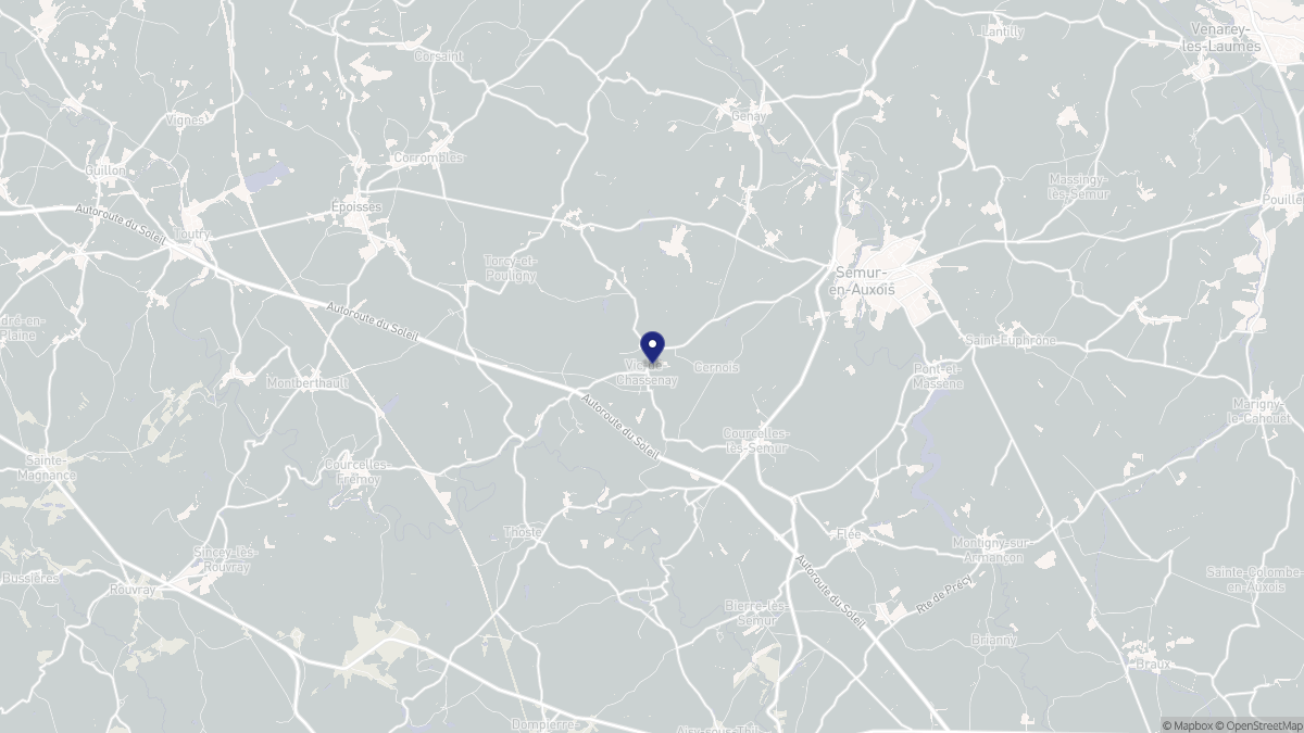 Aperçu cartographique de Vic-de-Chassenay, centré sur la commune