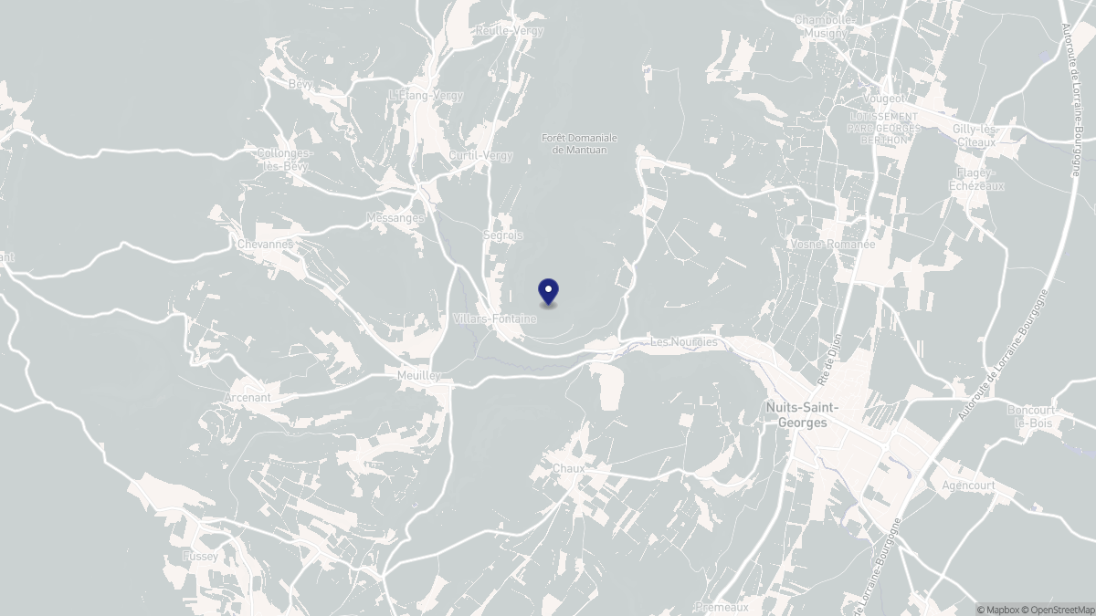 Aperçu cartographique de Villars-Fontaine, centré sur la commune