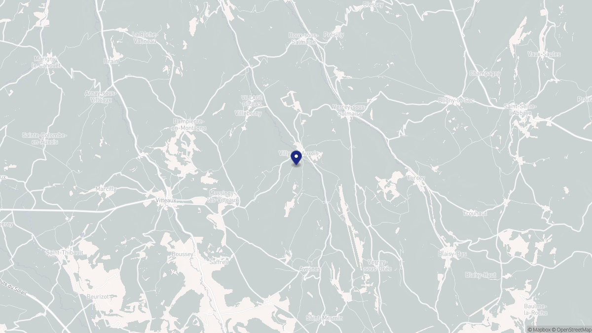 Aperçu cartographique de Villy-en-Auxois, centré sur la commune