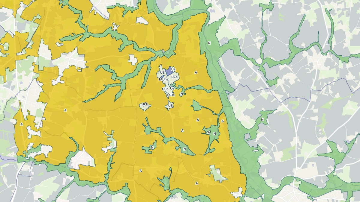 Aperçu cartographique de Calorguen, centré sur la commune