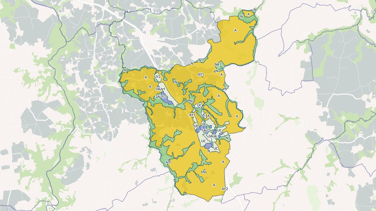 Aperçu cartographique de Cavan, centré sur la commune