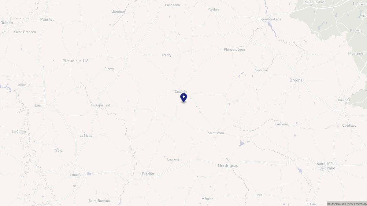 Aperçu cartographique de Le Mené, centré sur la commune