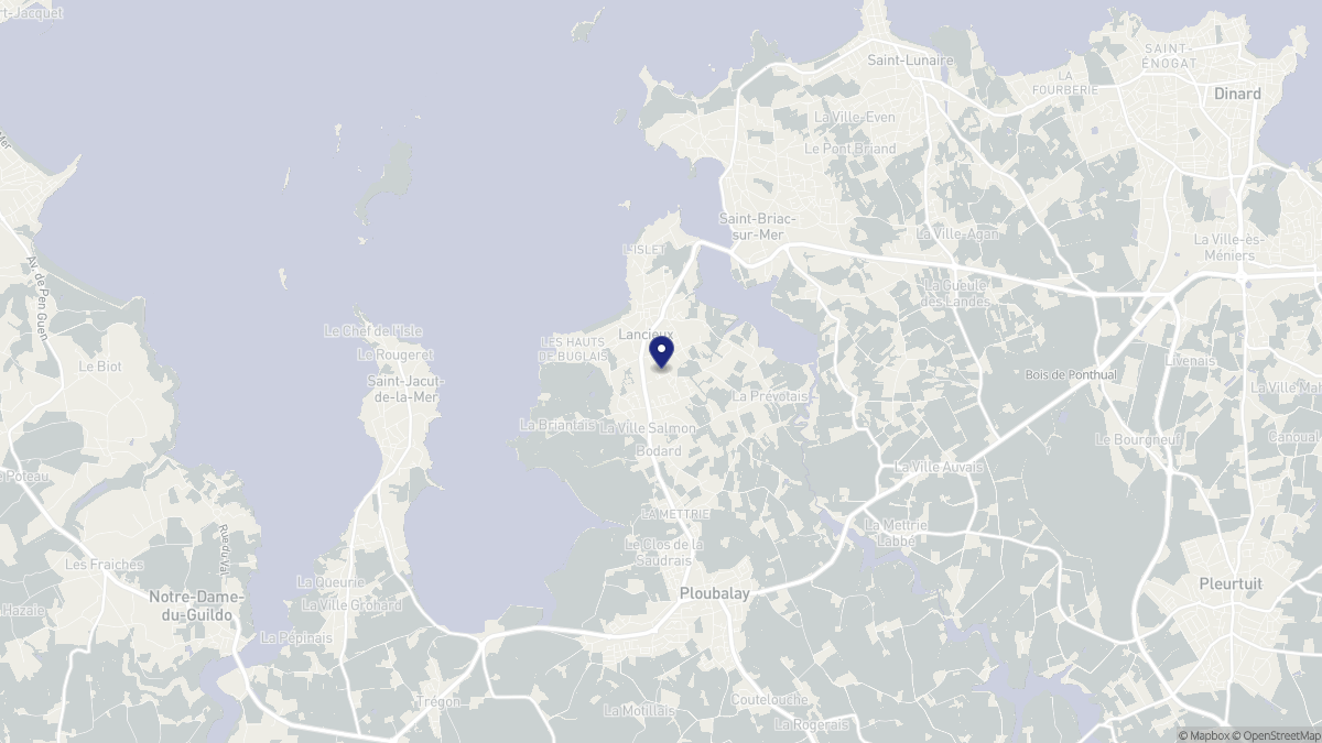 Aperçu cartographique de Lancieux, centré sur la commune