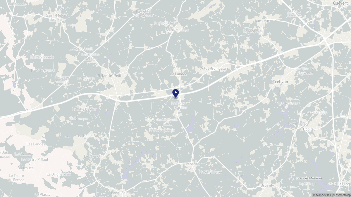 Aperçu cartographique de La Landec, centré sur la commune