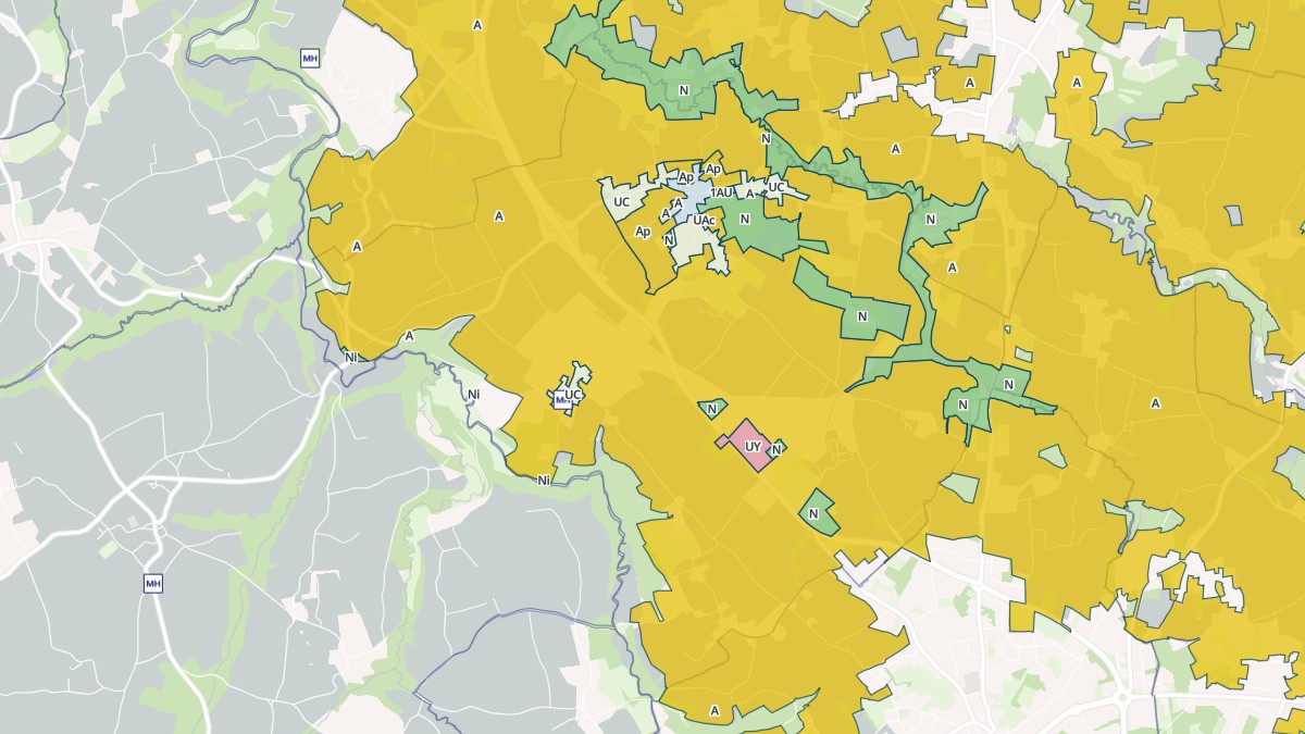 Aperçu cartographique de Lannebert, centré sur la commune