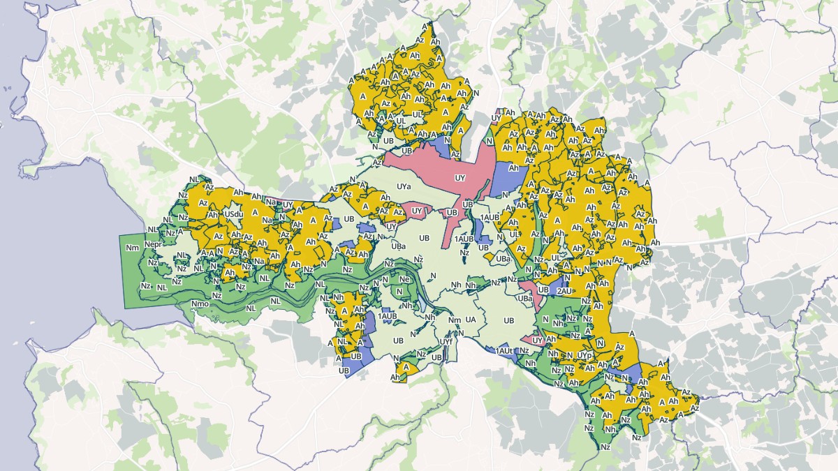 Aperçu cartographique de Lannion, centré sur la commune