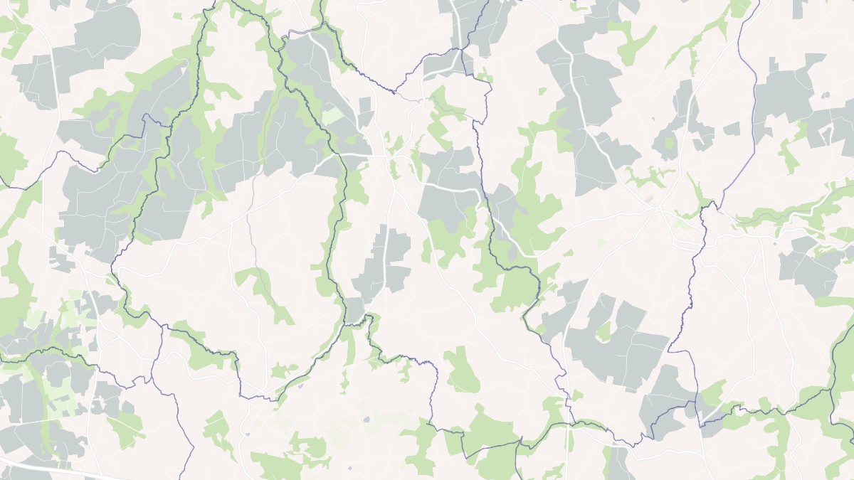Aperçu cartographique de Lanvellec, centré sur la commune