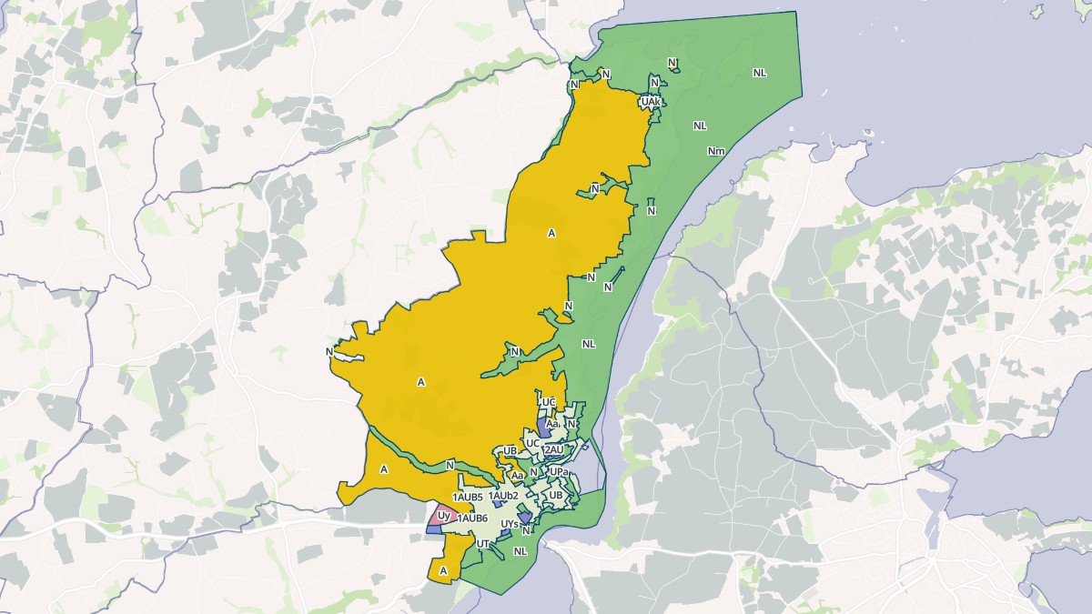 Aperçu cartographique de Lézardrieux, centré sur la commune