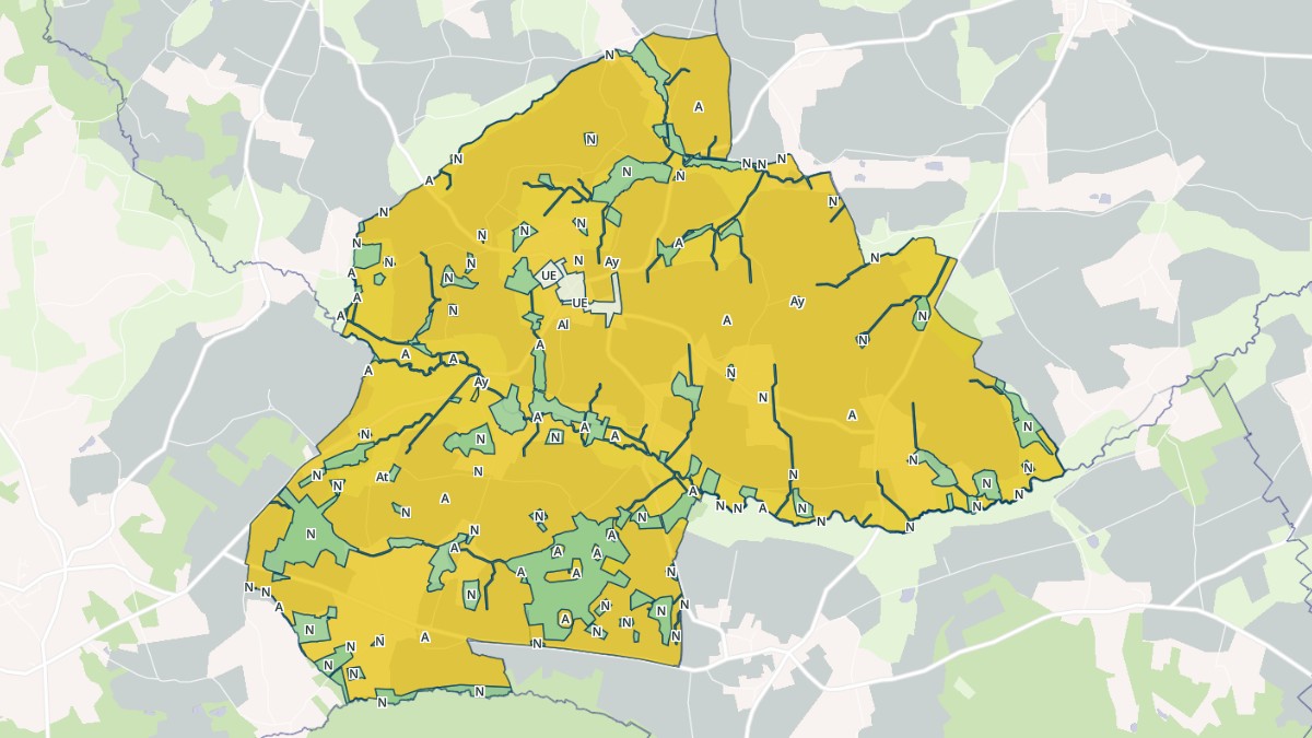 Aperçu cartographique de Mérillac, centré sur la commune