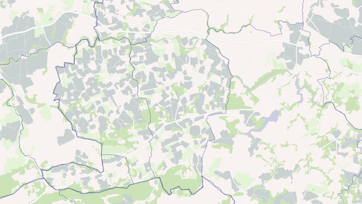 Aperçu cartographique de Paule, centré sur la commune