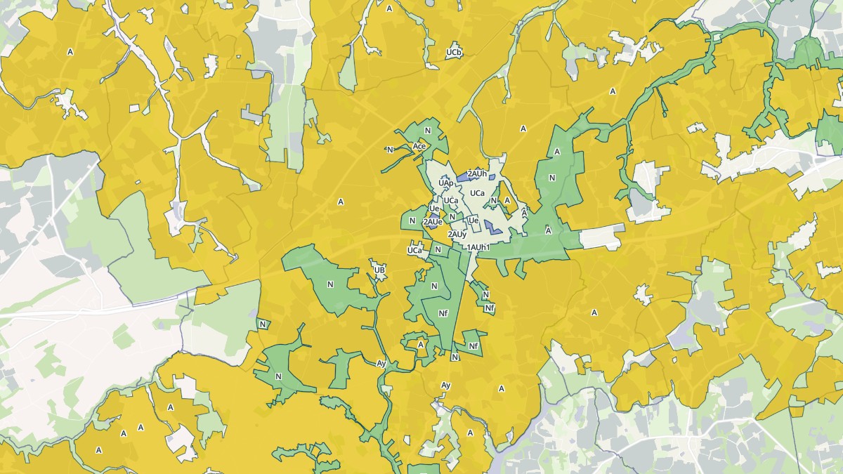 Aperçu cartographique de Plélan-le-Petit, centré sur la commune