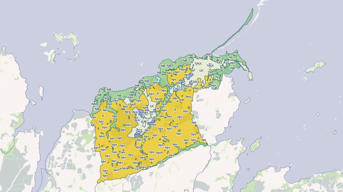 Aperçu cartographique de Pleubian, centré sur la commune