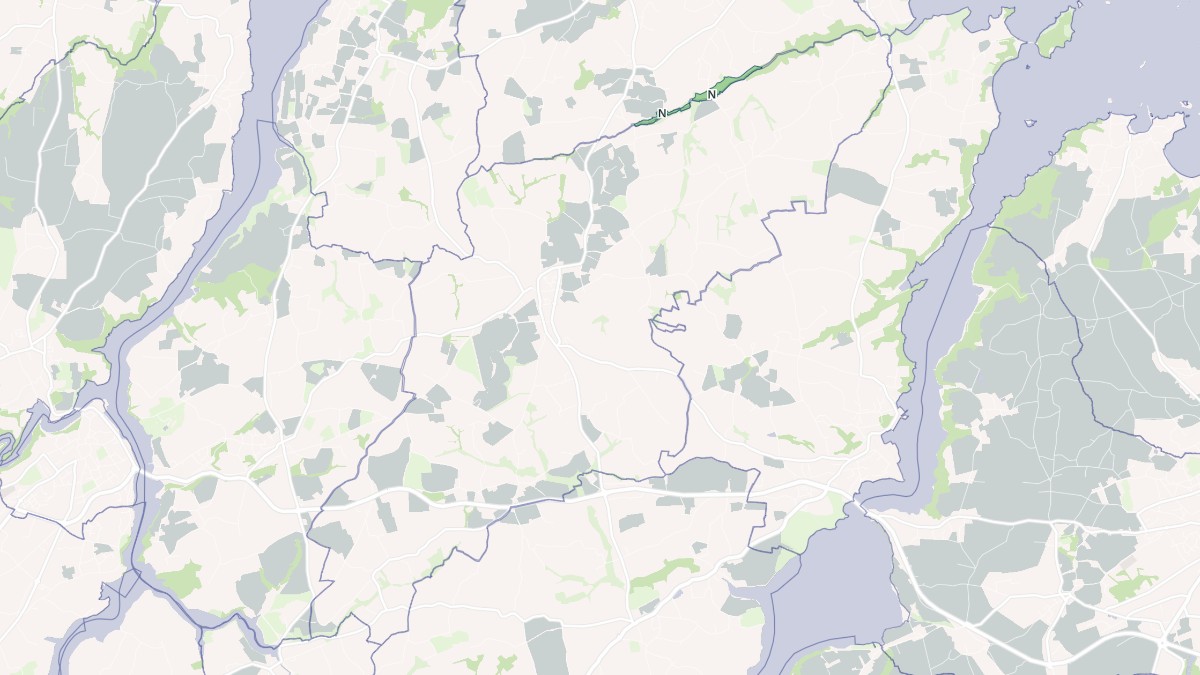 Aperçu cartographique de Pleumeur-Gautier, centré sur la commune